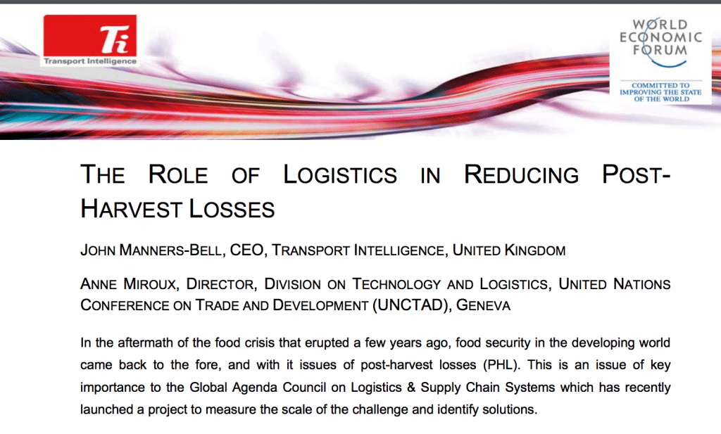 The Role of Logistics in Reducing Post-Harvest Food Losses - Transport ...